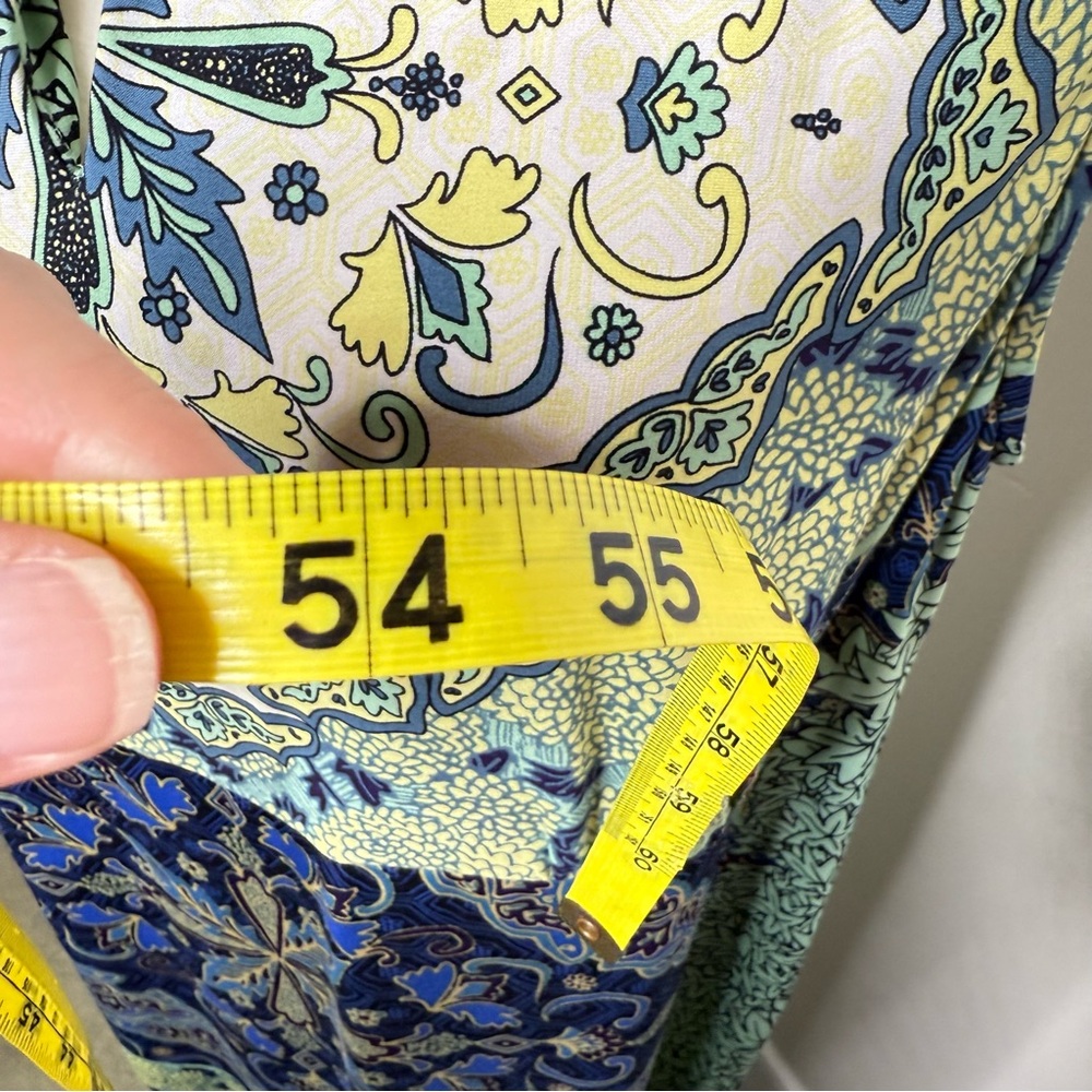 Chico’s Mediterranean Waves Long Maxi Dress Chico Size 3=XL - Picture 5 of 11